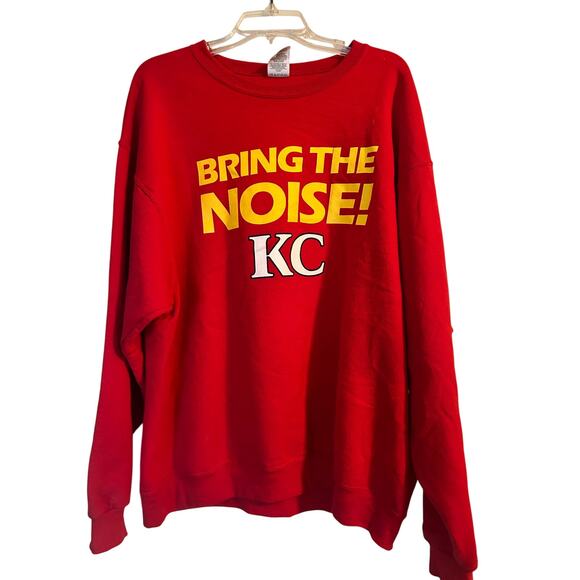 GUC Jerzees Men's Kansas City Chiefs Bring on the Noise SweatShirt Size XL - Picture 1 of 3